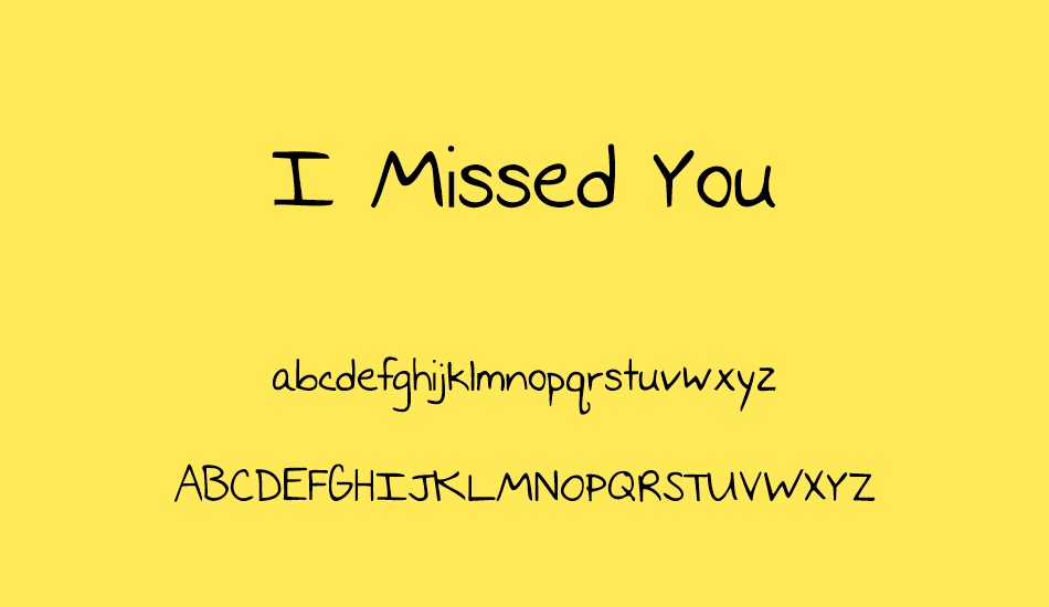 ı-missed-you font