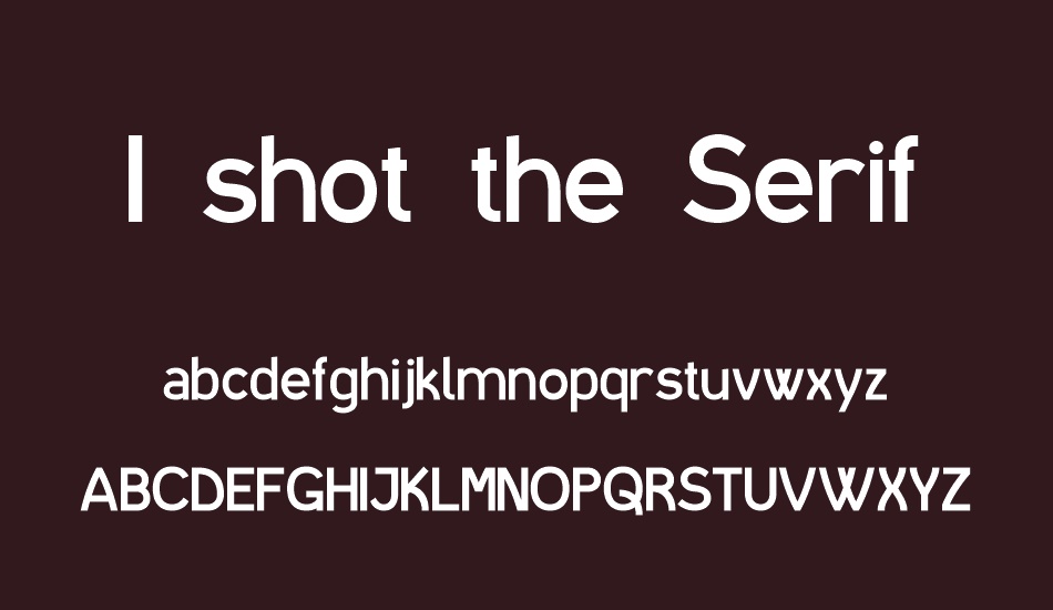 ı-shot-the-serif font