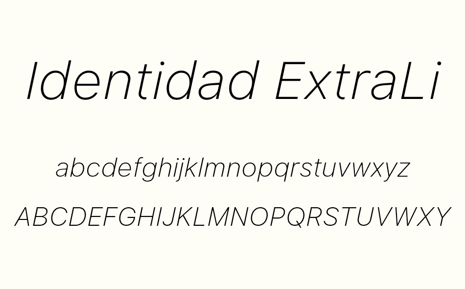 Identidad font