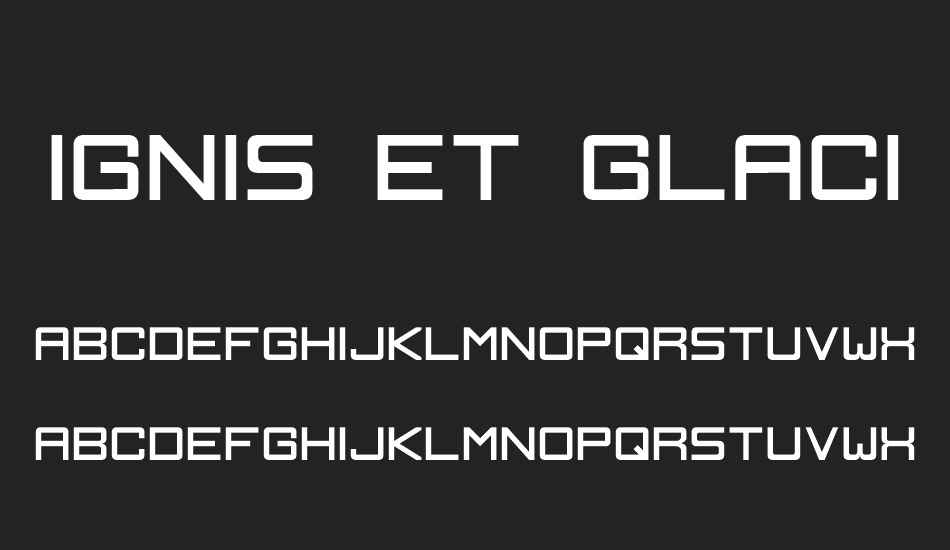 ıgnis-et-glacies-sharp font