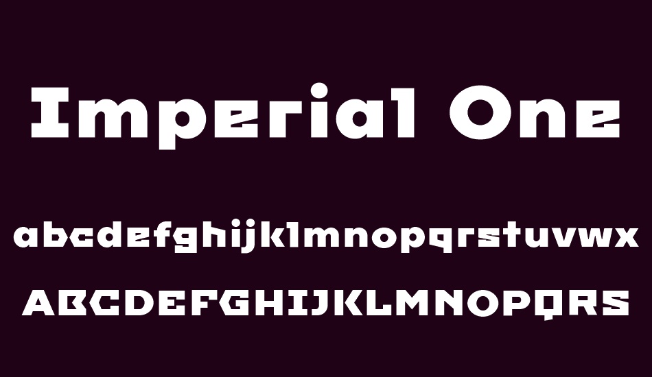 ımperial-one font