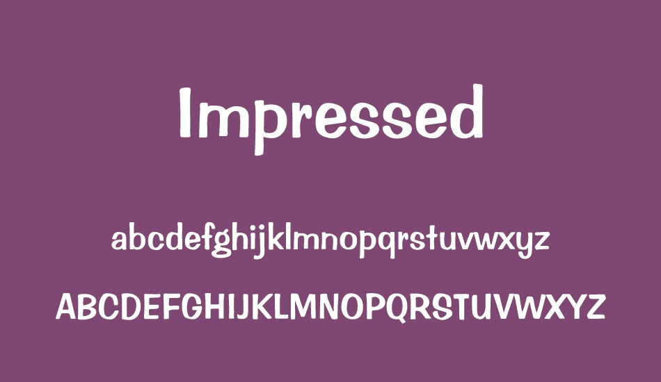 ımpressed font