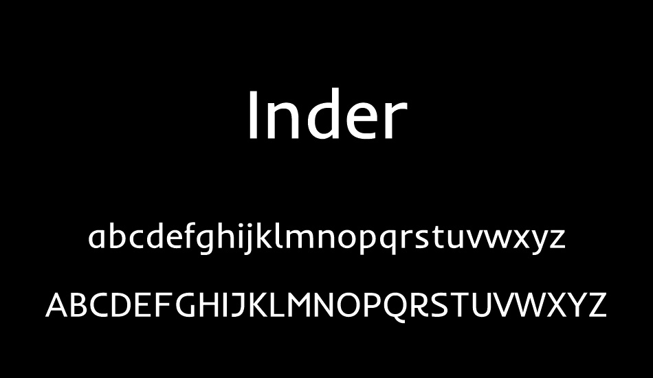 ınder font