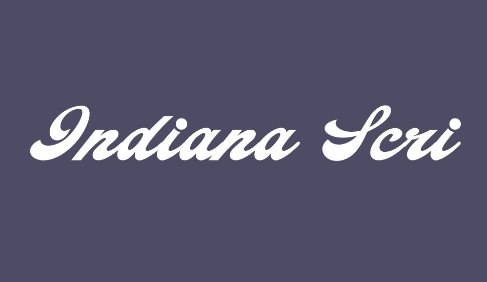 ındiana-script-personal-use font big