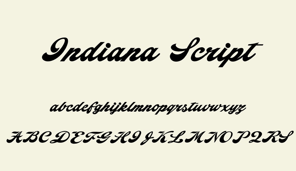ındiana-script-personal-use font