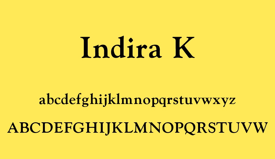 ındira-k font