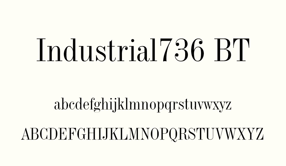 ındustrial736-bt font