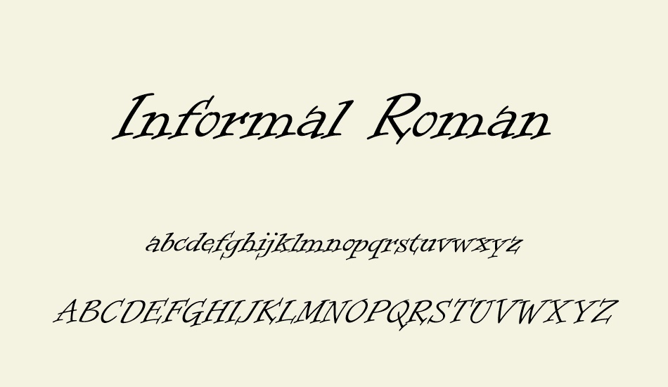 ınformal-roman font