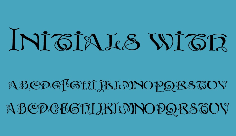 ınitials-with-curls font