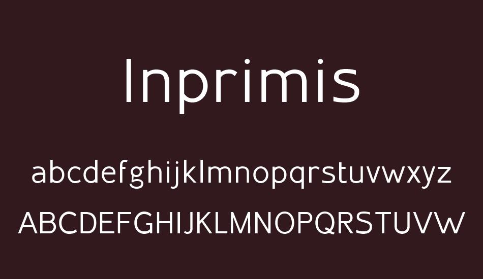 ınprimis-free font