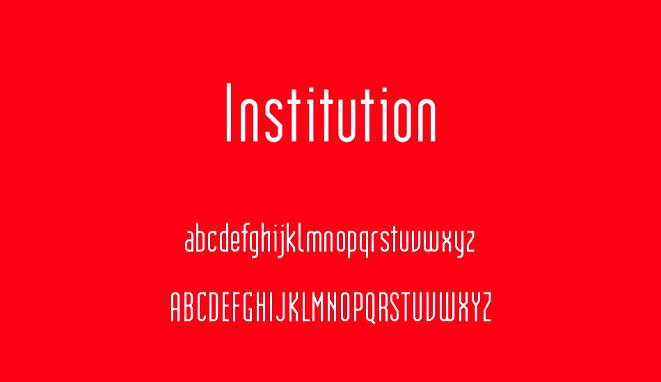 ınstitution font