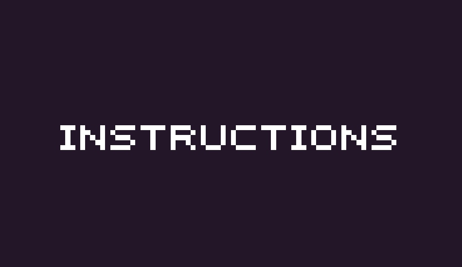 ınstructions font big