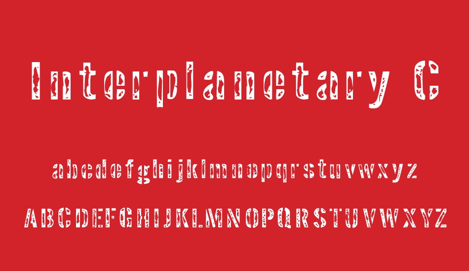 ınterplanetary-crap font