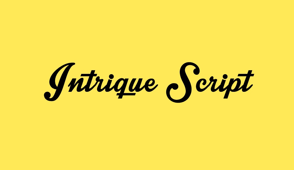 ıntrique-script-personal-use font big