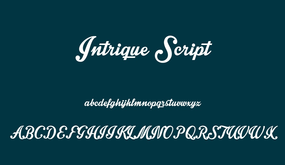 ıntrique-script-personal-use font