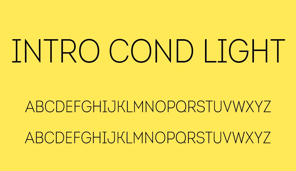 ıntro-cond-light-free font