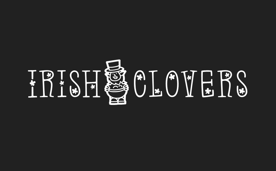Irish Clovers font big