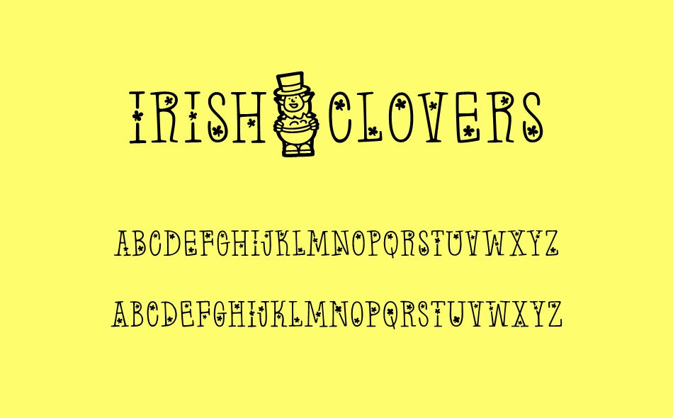 Irish Clovers font