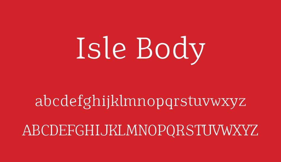 ısle-body-personal-use font