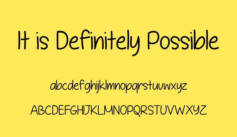 ıt-is-definitely-possible font