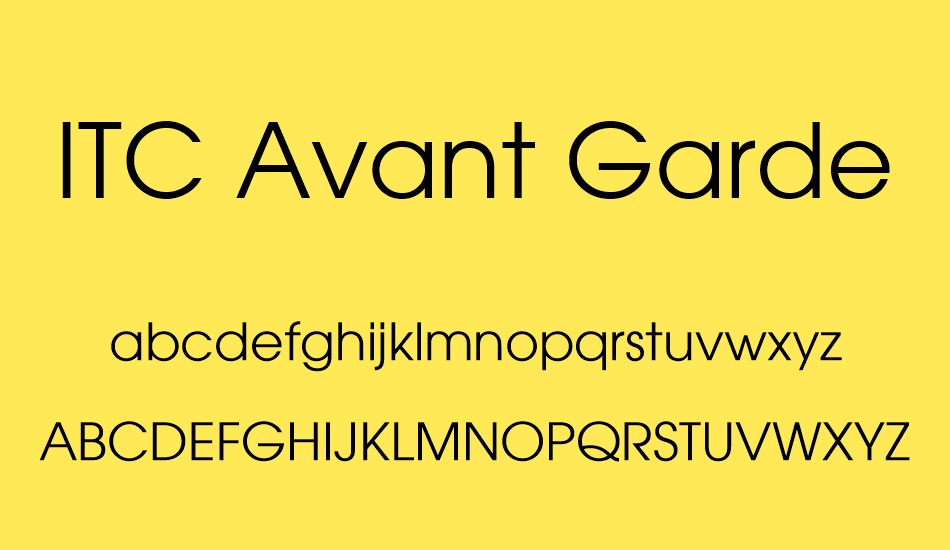 ıtc-avant-garde-gothic font