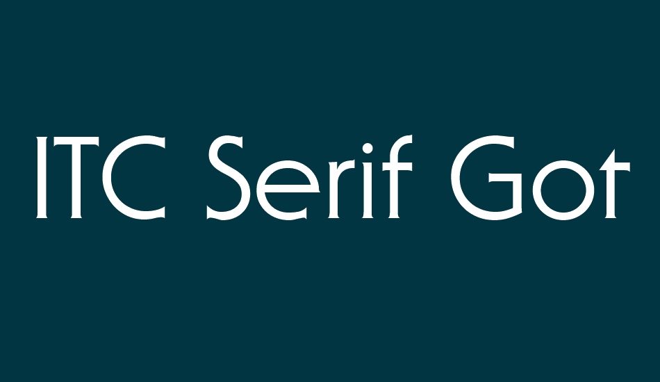 ıtc-serif-gothic font big