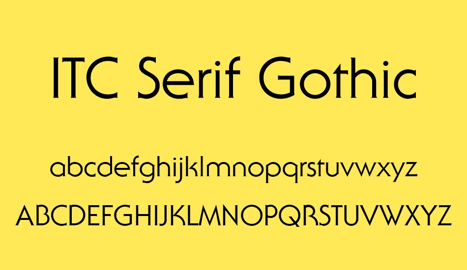 ıtc-serif-gothic font
