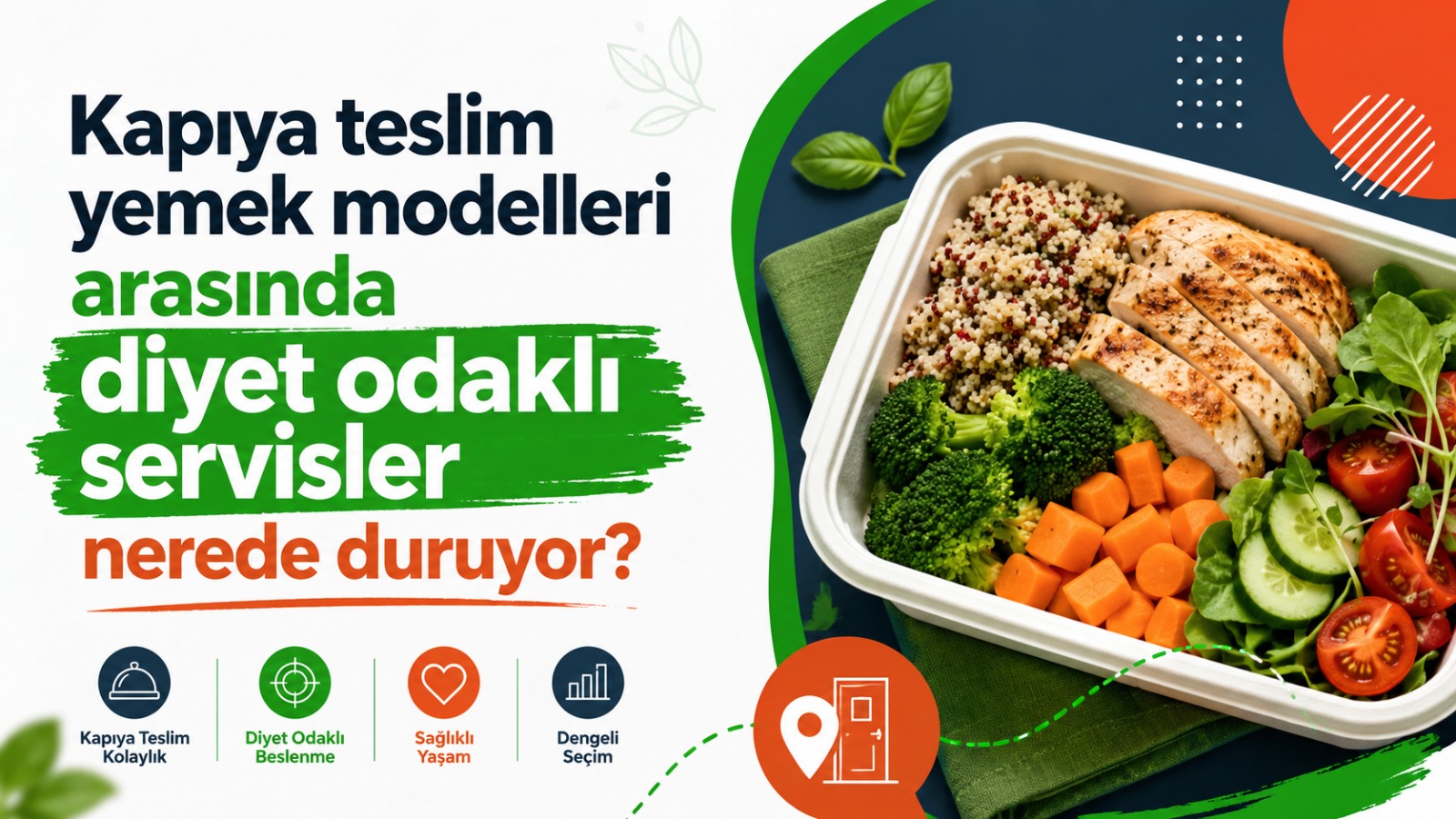 Kapıya teslim yemek modelleri arasında diyet odaklı servisler nerede duruyor