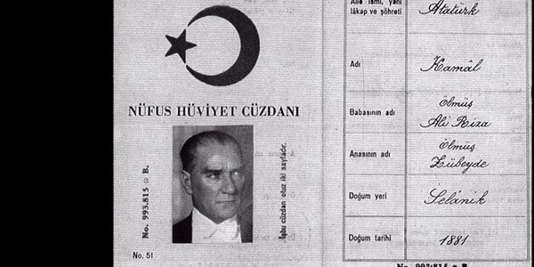 atatürk nüfus cüzdanı