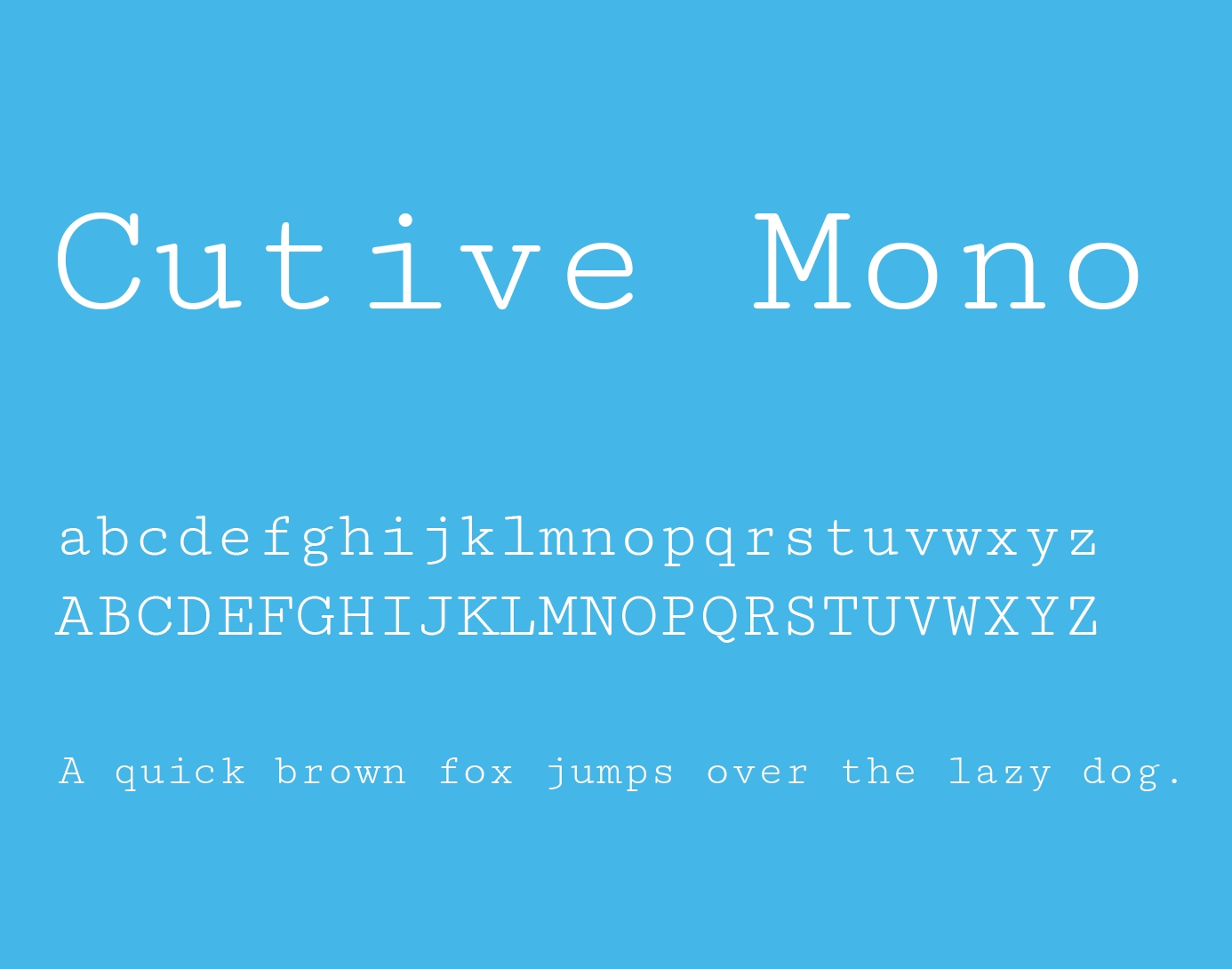 Cutive Mono Font Font Tr